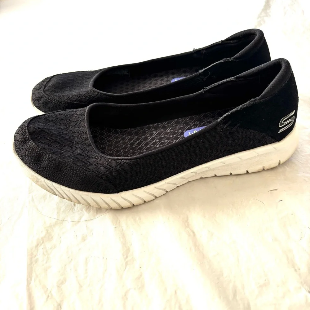 Skechers Wave Lite Memory Foam slip on Walking sneakers Shoes SZ 8 Worn 1X